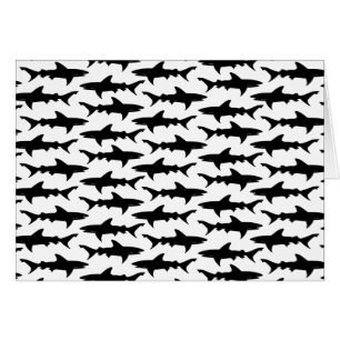Requins - motif noir et blanc élégant de requin