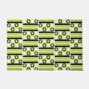 ReRo Atomart Squares Lines Chartreuse Fußmatte