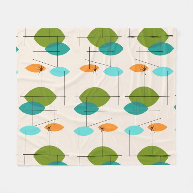 ReRo Atomic Mobile Muster Fleece Blanket (Vorderseite (Horizontal))