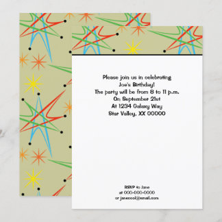 ReRo Atomic Sternexplosion Multicolored Muster Einladung