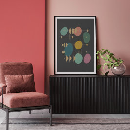 ReRo Atomzeit Mitte Jahrhundert Moderne Poster