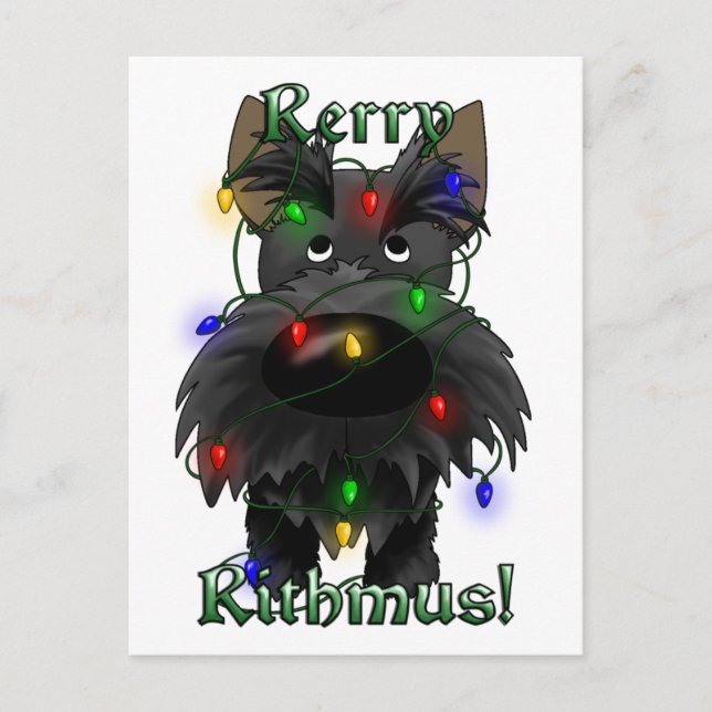 Rerry Rithmus - Scottish Terrier Postkarte (Vorderseite)
