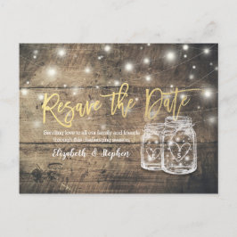Resave the Date Wedding Postponement Mason Jars Ankündigungspostkarte