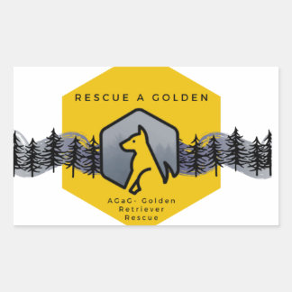 "Rescue a Golden" AGaG-Aufkleber Rechteckiger Aufkleber