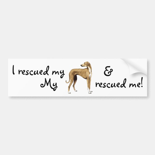 Rescue Azawakh Autoaufkleber (Vorne)