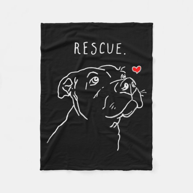 Rescue Dog Tbull Drawing Rescue Mom Adopt Dont  Fleecedecke (Vorderseite)
