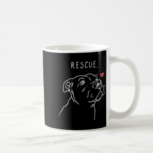 Rescue Dog Tbull Drawing Rescue Mom Adopt Dont  Kaffeetasse (Rechts)