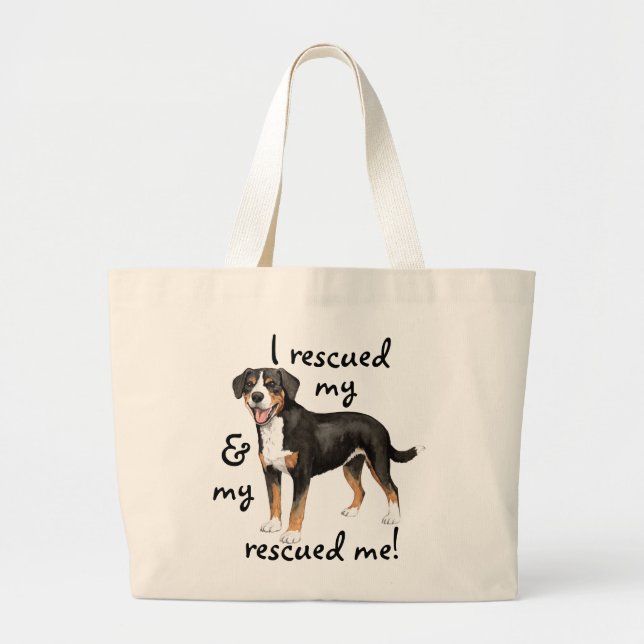 Rescue Entlebucher Mountain Hund Jumbo Stoffbeutel (Vorne)