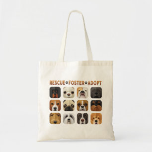 Rescue Foster Adopt Tote Bag Tragetasche