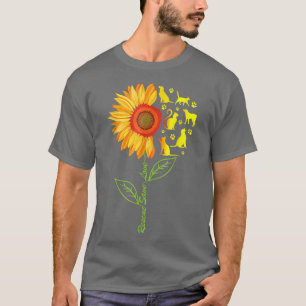 RESCUE GERETTET LIEBE PET Tierschutz Sonnenblumen T-Shirt