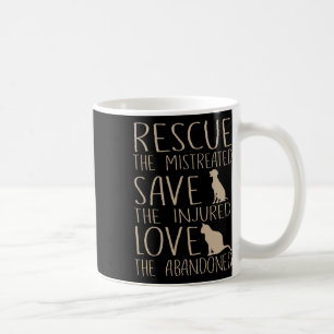 Rescue Gerettet Liebe - Süße Tier Rescue Dog Katze Kaffeetasse