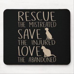 Rescue Gerettet Liebe - Süße Tier Rescue Dog Katze Mousepad