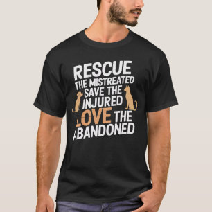 Rescue Gerettet Liebe - Süße Tier Rescue Dog Katze T-Shirt