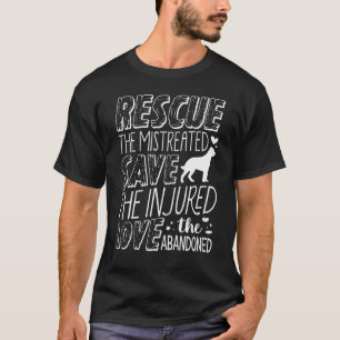 Rescue Gerettet Liebe Süße Tier Rescue Hund & Katz T-Shirt