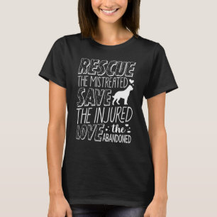 Rescue Gerettet Liebe Süße Tier Rescue Hund & Katz T-Shirt