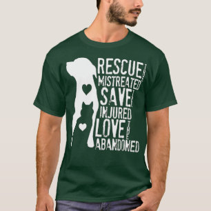 Rescue Gerettet Liebe Tierrettung Hund Lover Katze T-Shirt
