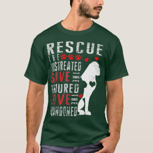 Rescue Gerettet Liebe Tierrettung Hund Lover Katze T-Shirt