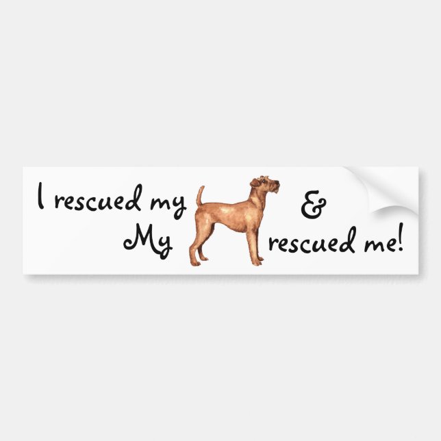 Rescue Irish Terrier Autoaufkleber (Vorne)