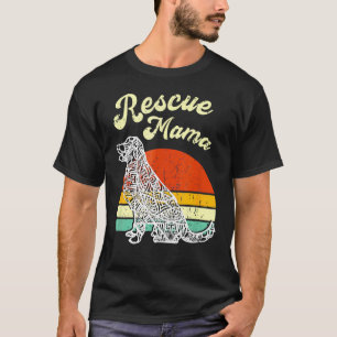 Rescue Mama Paw Print Proud Foster Dog Mama T-Shirt