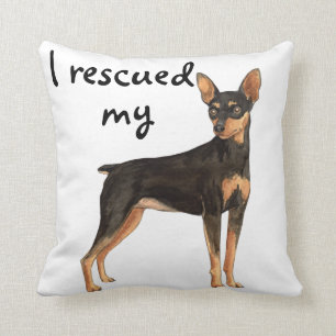 Rescue Miniatur Pinscher Kissen