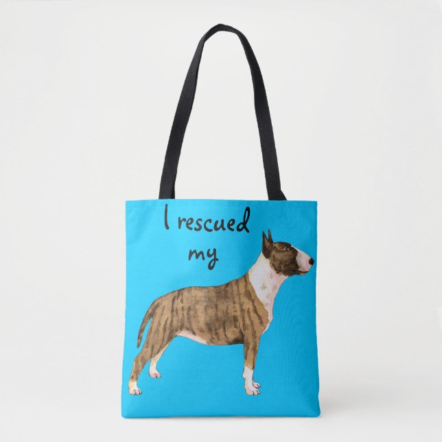 Rescue Miniature Bull Terrier Tasche (Vorderseite)