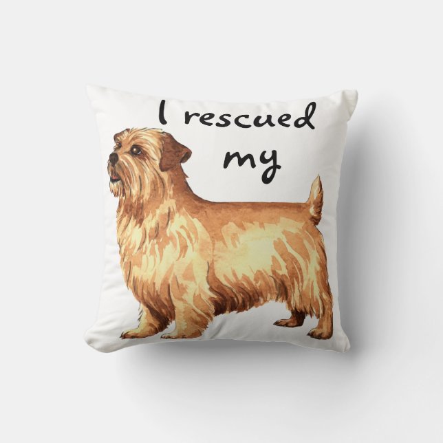 Rescue Norfolk Terrier Kissen (Vorderseite)
