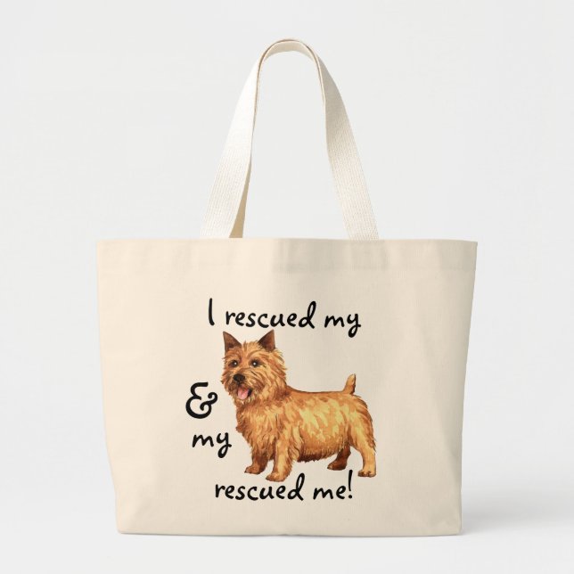 Rescue Norwich Terrier Jumbo Stoffbeutel (Vorne)
