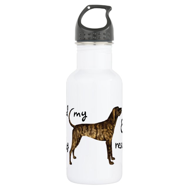 Rescue Plott Hound Edelstahlflasche (Vorderseite)