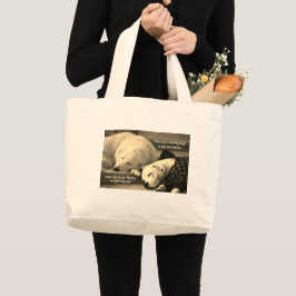 Rescuing Dogs Large Tote Bag Jumbo Stoffbeutel