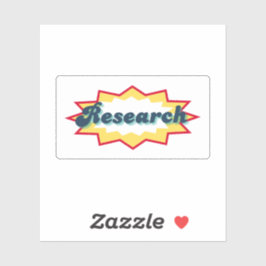 Research, comic book pop design aufkleber