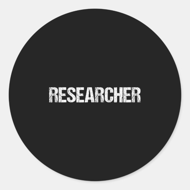 Researcher Simple Title  Runder Aufkleber (Vorderseite)