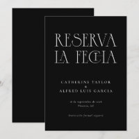 Reserva La Fecha Moderne Schwarz Spanische Hochzei