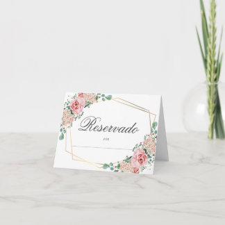RESERVADO Mesa - Pink Spanish Quinceañera Quince Einladung