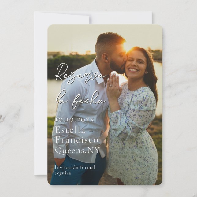 Reservar la fecha Romántica y Elegante Save The Date (Vorderseite)