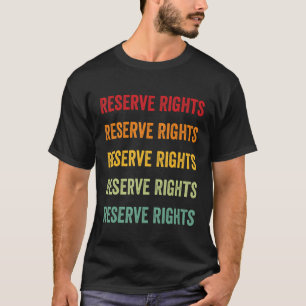 Reserve-Rechte Krypto-Regenbogen-Textentwurf T-Shirt