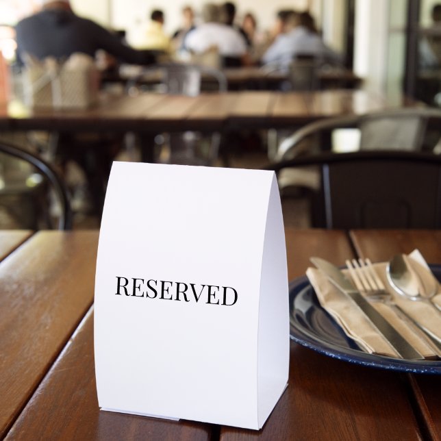Reserved paper table tent sign for wedding tischaufsteller  (In Situ (Restaurant))