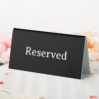 Reserved | Restaurant Table Reservation Tent Sign Tischaufsteller