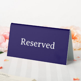 Reserved | Restaurant Table Reservation Tent Sign Tischaufsteller