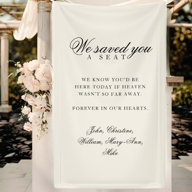 Reserved Seat - Classic Wedding Memorial Beige Banner (Reserved Seat - Classic Wedding Memorial Beige Banner)