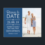 Réserver la Date du Mariage | Cartes Avec Photo Einladung<br><div class="desc">Ces photo simple et moderne sauvez les cartes de date Annoncez votre date de mariage dans le style avec des détails doux accents y compris cardiaques, bordure festonnée, et un subtil motif en pointillé sur la face arrière de la carte. Personnalisez le texte personnalisé avec détails de mariage et une...</div>