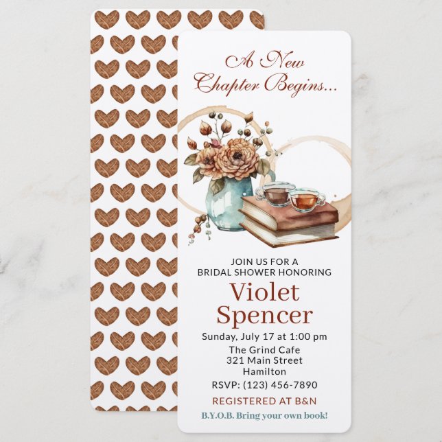 Réserver Lover Bridal Show Invitation Style Signet (Devant / Derrière)