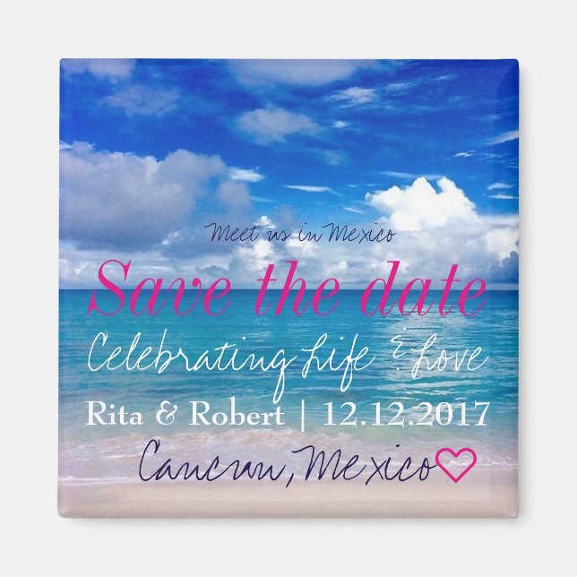 Réservez la date | Magnet | Pour les couples amour (Devant)