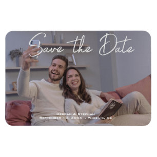 Réservez la date   Magnets photo personnalisés