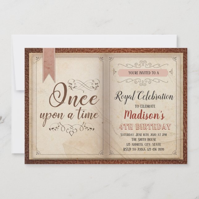 Réservez une invitation à la fête d'anniversaire à (Devant)