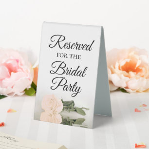 Reserviert für das Brautparty Elegant Peach Rose Tischaufsteller
