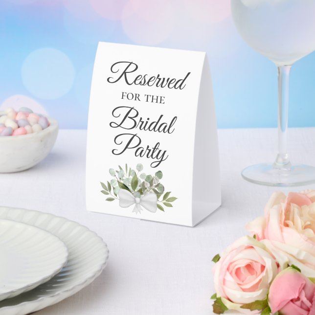 Reserviert für das Brautparty Eukalyptus Bouquet Tischaufsteller (In Situ (Hochzeit))