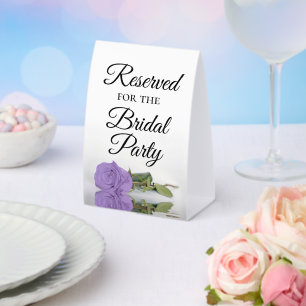 Reserviert für das Brautparty Lavender Lila Rose Tischaufsteller