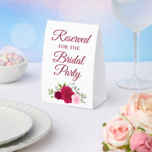 Reserviert für das Brautparty Magenta & Pink Roses Tischaufsteller
