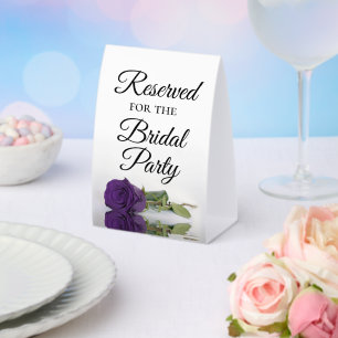 Reserviert für das Brautparty Royal Lila Rose Tischaufsteller