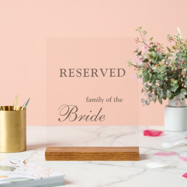 Reserviert für das Familienschild Acrylschild (Hochzeit)